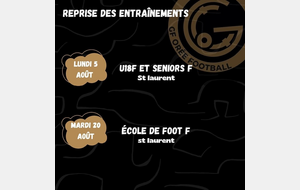 DATES DE REPRISE GFOF (30 JUILLET)