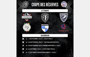 TIRAGE COUPE DES RÉSERVES SENIORS B (24 AOÛT)