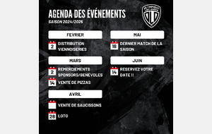 AGENDA DES ÉVÈNEMENTS (30 JANVIER)