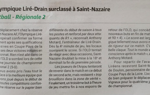 ECHO D'ANCENIS 10/10/2024
SAISON 2024/2025
R2 : SAINT-NAZAIRE B / OLD